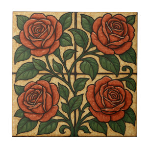 Rubinrote Rosen Fliese