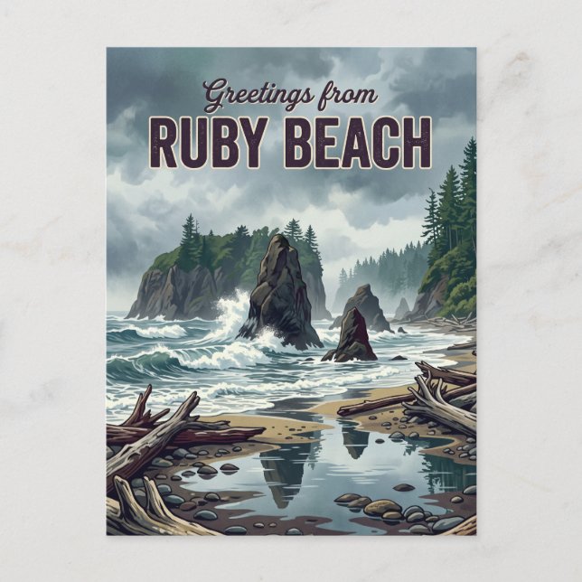 Rubinstrand Washington Postkarte (Vorderseite)