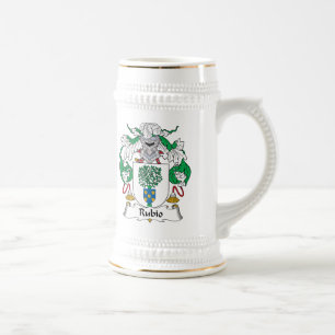 Rubio-Familienwappen Bierglas
