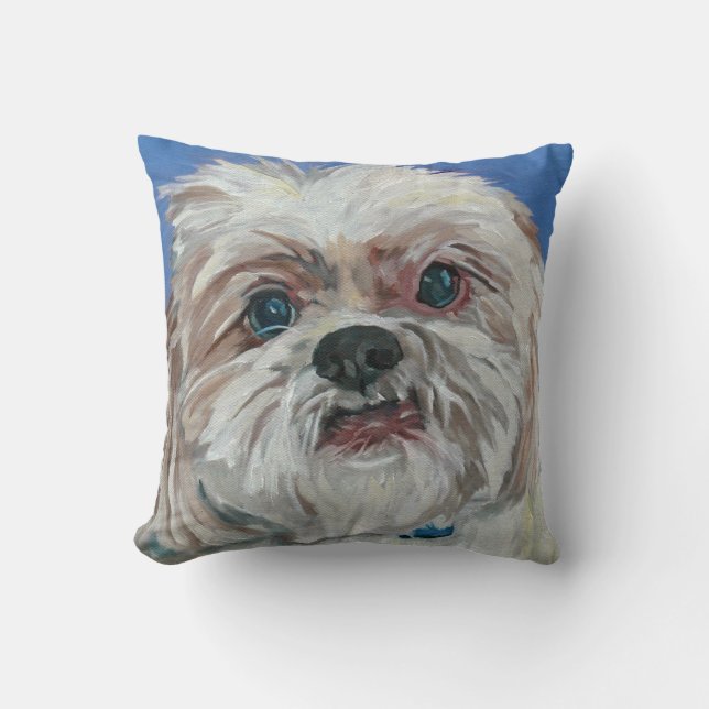 Rubis le coussin de portrait de Shih Tzu (Recto)