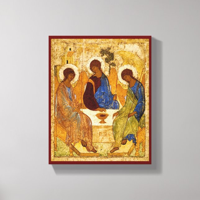 Rublev Trinity am Tisch Leinwanddruck (Vorderseite)