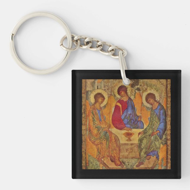 Rublev Trinity am Tisch Schlüsselanhänger (Vorderseite)