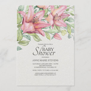 Rubrum Lilies Kinderdusche Einladung