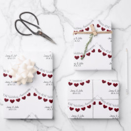 Ruby 40. Hochzeitstag Ehemann & Ehefrau Geschenkpapier Set