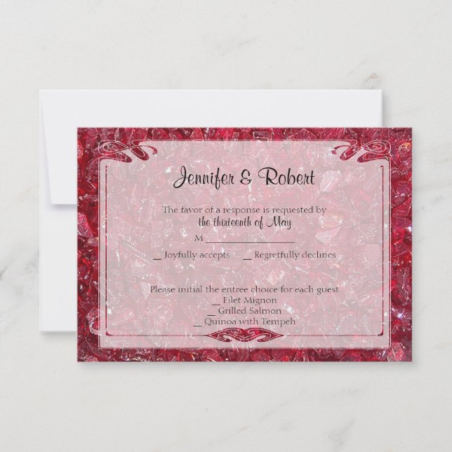 Ruby 40th Anniversary Response Card RSVP Karte (Vorderseite)