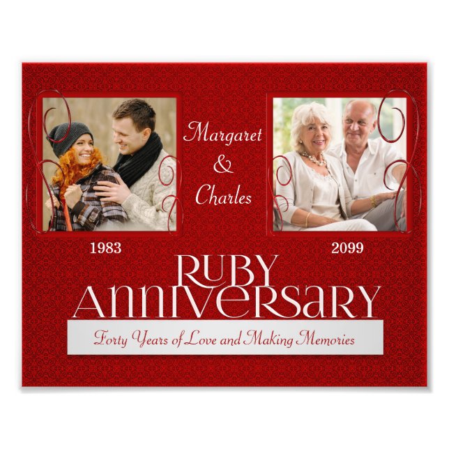 Ruby Annivsersary Foto Collage 8x10 40. (Vorne)