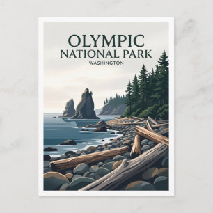 Ruby Beach Forks Washington Postkarte