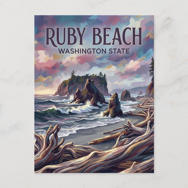 Ruby Beach USA Postkarte (Vorderseite)