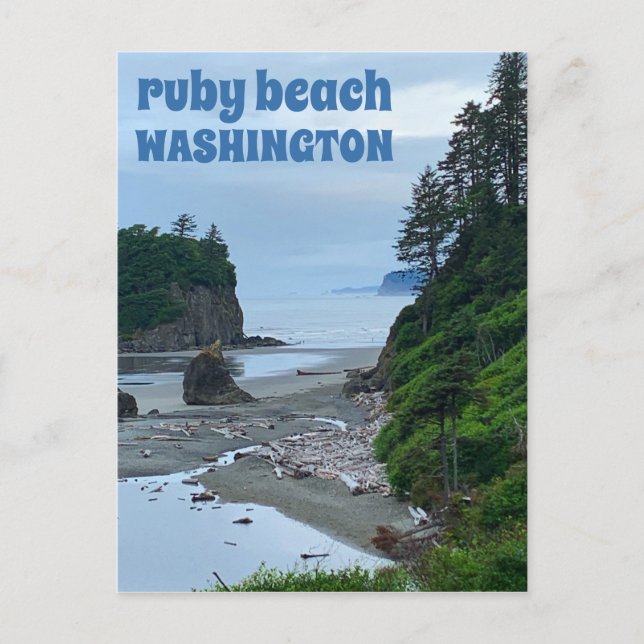 Ruby Beach Washington Olympic Twilight Travel Postkarte (Vorderseite)