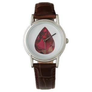 Ruby Birne Form Red Watch Armbanduhr