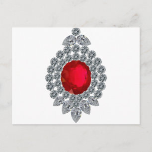 Ruby Brooch Postkarte