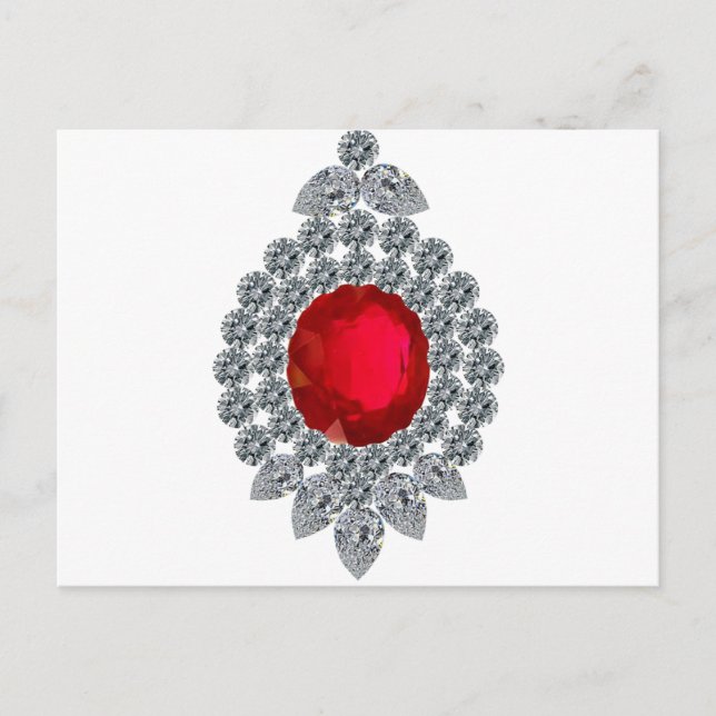 Ruby Brooch Postkarte (Vorderseite)