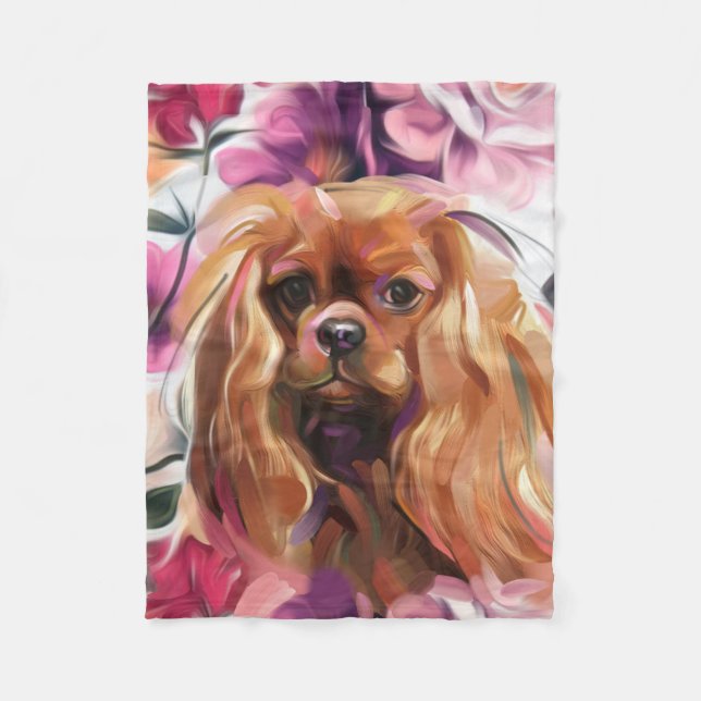 'Ruby' Cavalier Hundedecke Fleece Decke Kleine (Vorderseite)