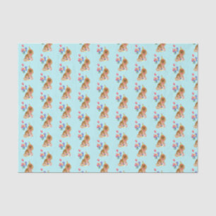 Ruby Cavalier King Charles Spaniel Birthday Seidenpapier