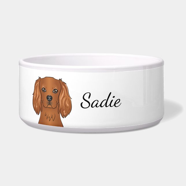 Ruby Cavalier King Charles Spaniel Hund & Name Napf (Vorderseite)