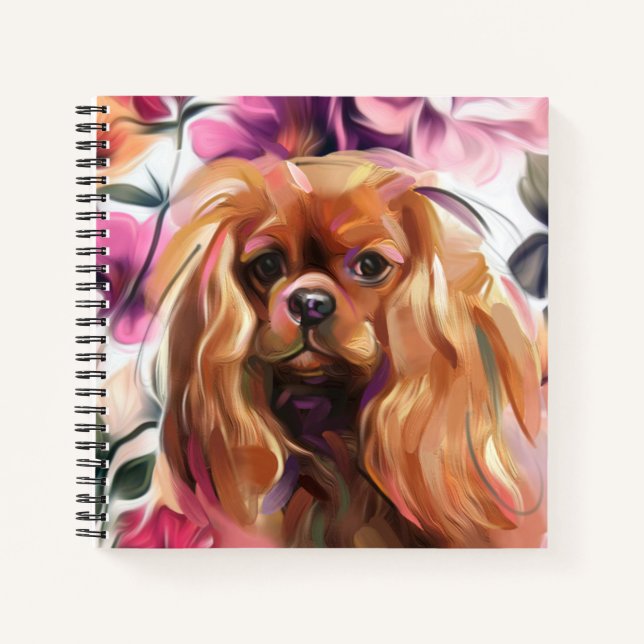 Ruby Cavalier king charles spaniel Notebook Notizbuch (Vorderseite)