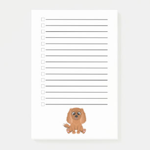 Ruby Cavalier King Charles Spaniel Post-it Klebezettel