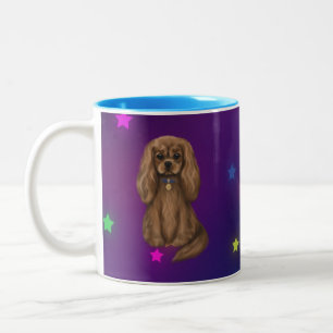 Ruby Cavalier King Charles Spaniel Zweifarbige Tasse