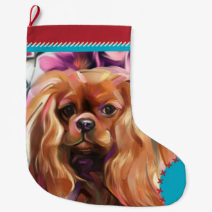 Ruby Cavalier Weihnachtsfest Strumpf rot Türkis Großer Weihnachtsstrumpf