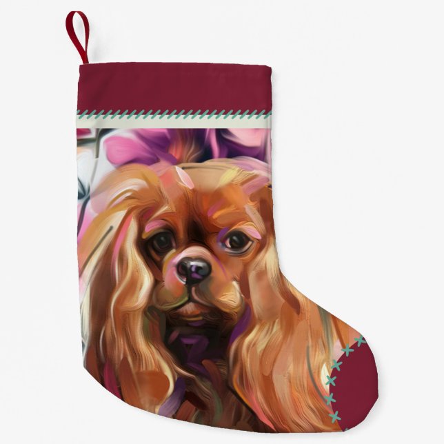 Ruby Cavalier Weihnachtszeit-Strumpf| Türkis Kleiner Weihnachtsstrumpf (Vorderseite)