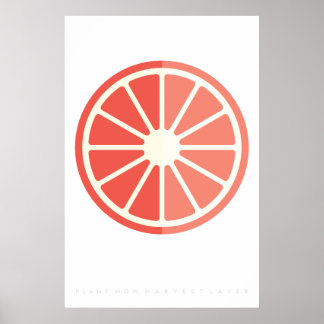 Ruby Citrus Retro Poster de fruits 60's 70's Citat