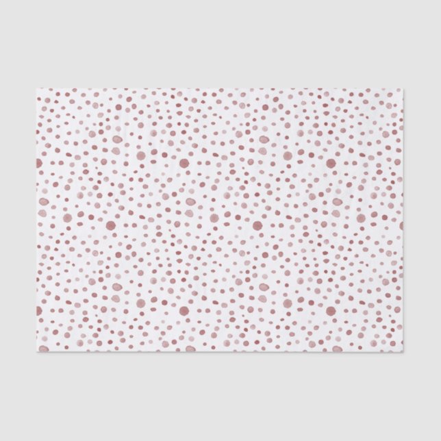 Ruby Confetti Aquarellfarben Dots Tissue Seidenpapier (Vorderseite)