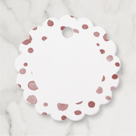 Ruby Confetti Wassercolor Dots Favor Tags Geschenkanhänger