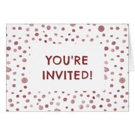 Ruby Confetti Watercolor Dots Birthday Einladung