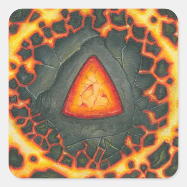 Ruby Core Quadratischer Aufkleber (Vorderseite)