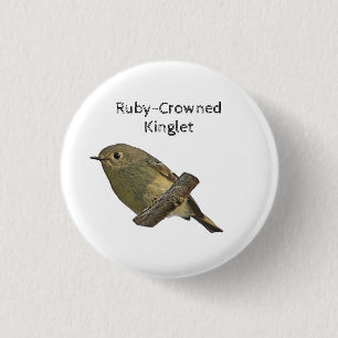 Ruby-Crowned Kinglet Button