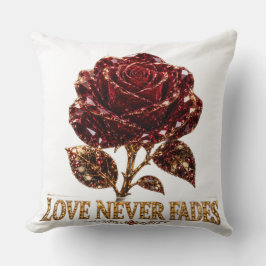 Ruby Crystal Rose – Love Never Fades Kissen