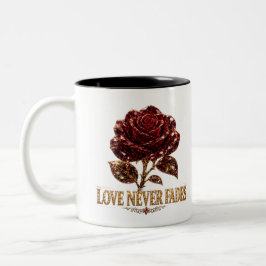 Ruby Crystal Rose – Love Never Fades Zweifarbige Tasse