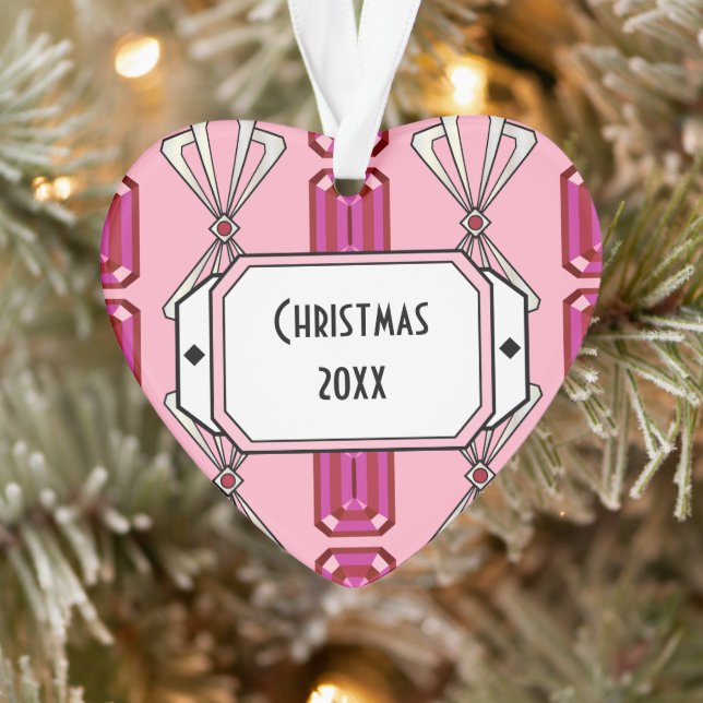 Ruby Deko Stripe Ornament (Baum)