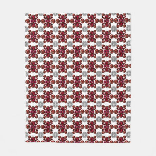Ruby & Diamond Gemstone Art Red Fleecedecke