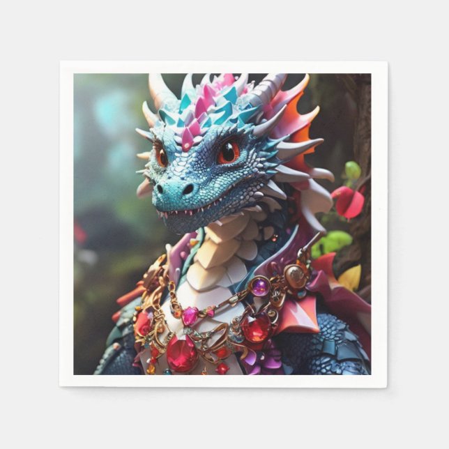 Ruby Dragon Serviette (Vorderseite)