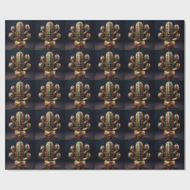 Ruby Encrusted Saguaro  Geschenkpapier (Flach)