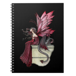 Ruby Fairy und Dragon Notebook Notizblock
