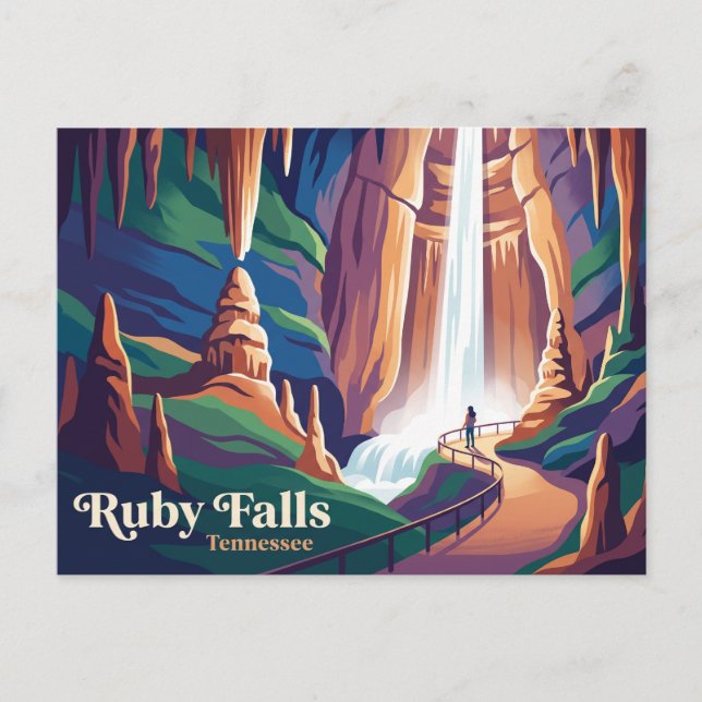 Ruby Falls Tennessee Postkarte (Vorderseite)