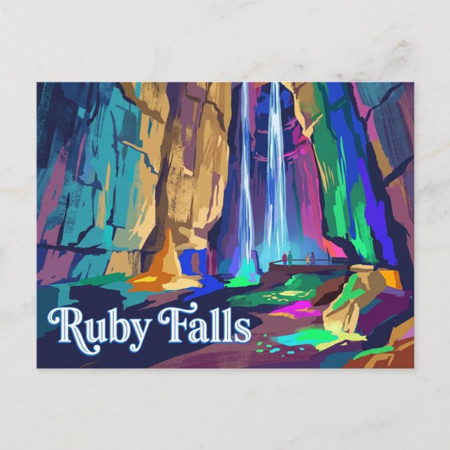 Ruby Falls Tennessee Postkarte (Vorderseite)
