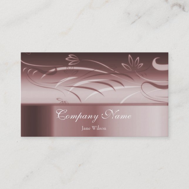 Ruby Floral Business Card Visitenkarte (Vorderseite)