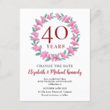 Ruby Floral Pink zum 40. Jahrestag