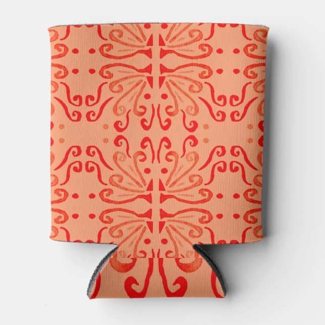 Ruby Floral: Tribal Geometric Pattern. Dosenkühler (Vorderseite)