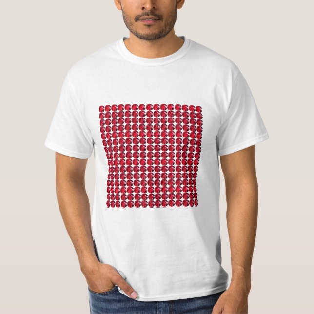 Ruby Gemstone Art, Red T-Shirt (Vorderseite)