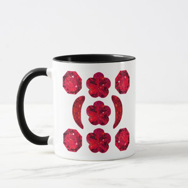 Ruby Gemstone Art, Red Tasse (Links)