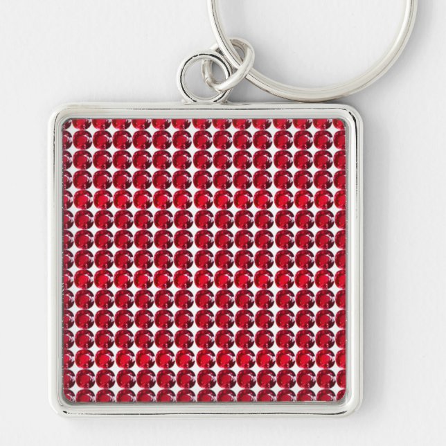 Ruby Gemstone Art, Roter Schlüsselanhänger (Vorne)