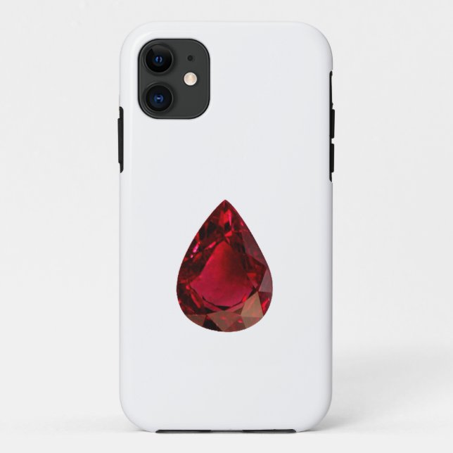 Ruby Gemstone Birnenform Case-Mate iPhone Hülle (Rückseite)