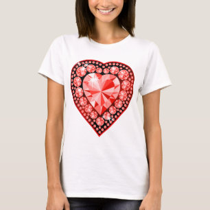 Ruby Gemstone Heart T-Shirt