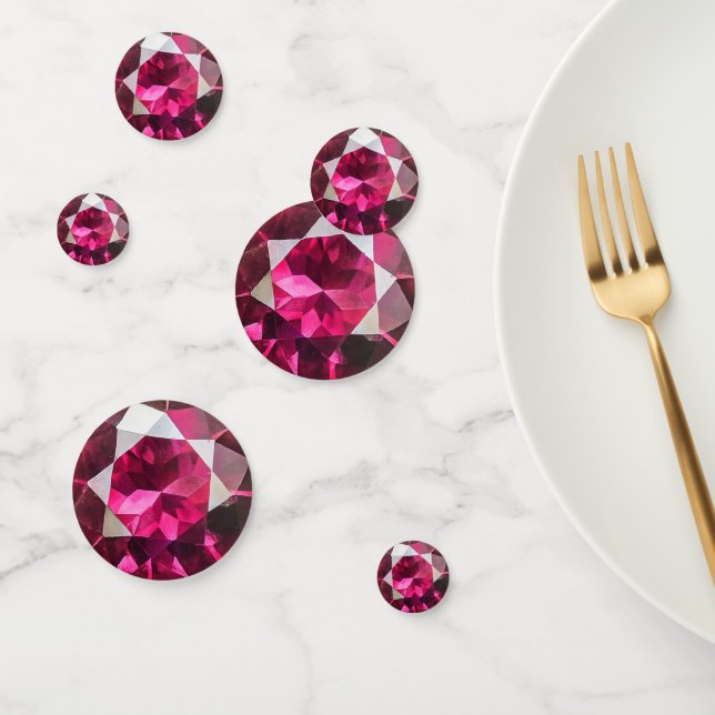 Ruby Gemstone Pattern Konfetti (Gruppe)