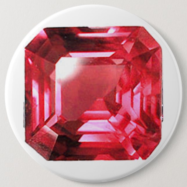 Ruby Gemstone Pink Button (Vorderseite)