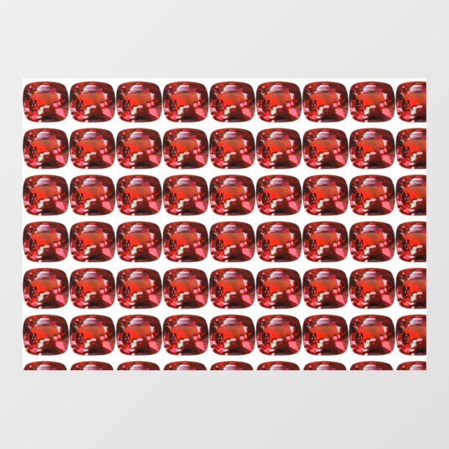 Ruby Gemstone Red Fensteraufkleber (Blatt)